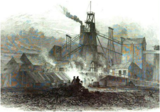 Fire at Percy Main Colliery