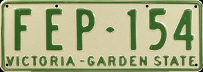 Victorian Number Plates early 1990's c-f series defective