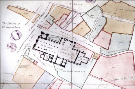 Colour was used to highlight land ownership and leases. Roger Kendrick ​Map of the Liberty of St. Pat’s Cathedral, 1754