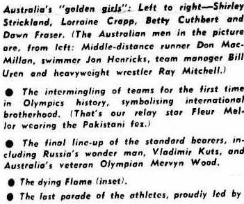 Melbourne Olympics Monday 10 December 1956 1