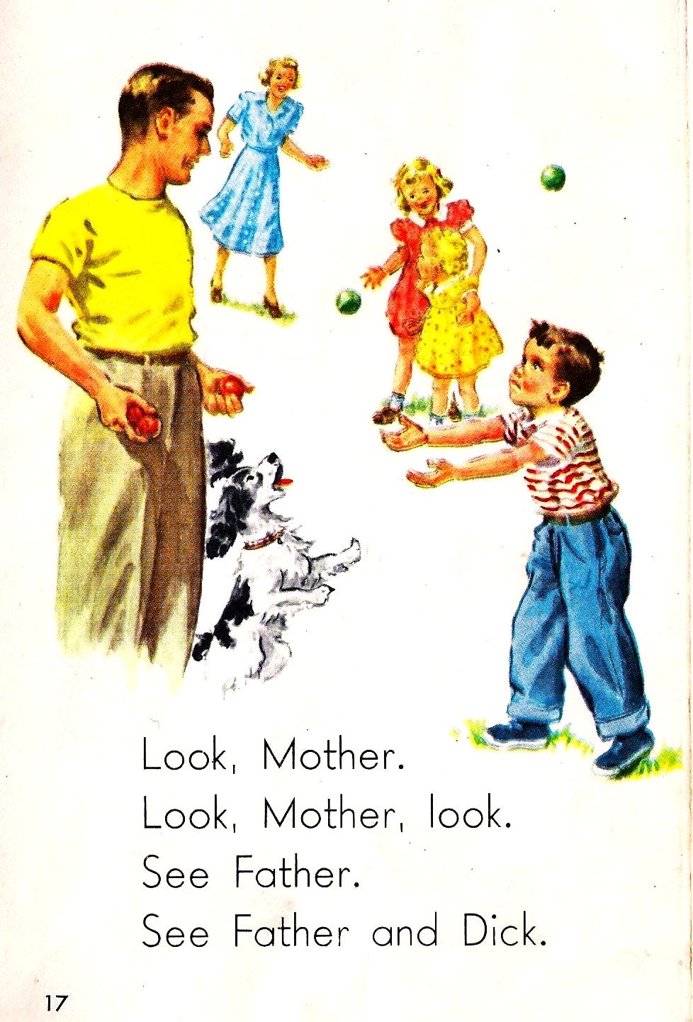 Read Dick & Jane, school reader 1950's-60's