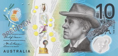 New Australian ten dollar note, release date September 2017