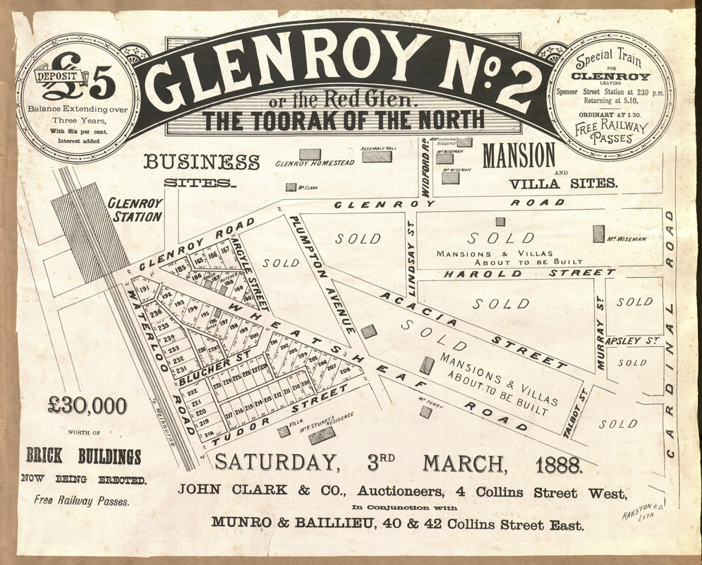 Glenroy land sales 1888