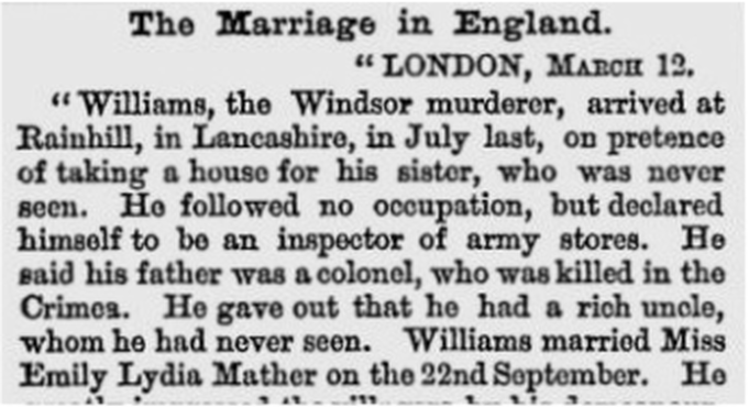 The WINDSOR TRAGEDY 1892