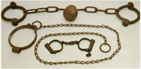 Chains worn by prisoners