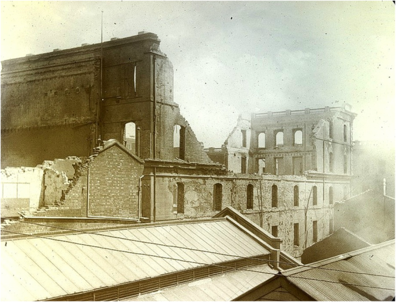 great fire of the Prince of Wales Opera House in Sydney, Jan.1872