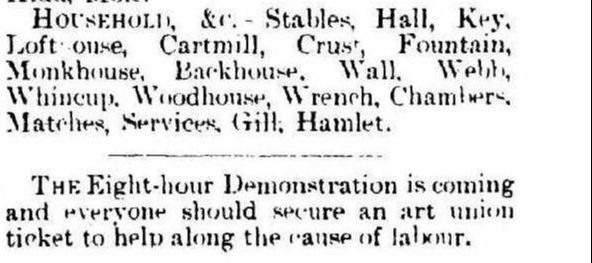 CURIOUS NAMES ON THE ELECTORAL ROLL 1899