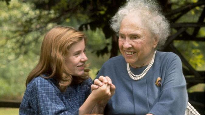 Helen Keller with the young Patty Duke