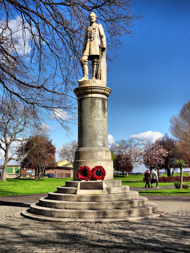 Statue of Gordon in Gravesend, Kent England