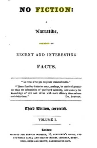No Fiction: A Narrative, Founded on Recent and Interesting Facts, Volume 1 By Andrew Reed 1820