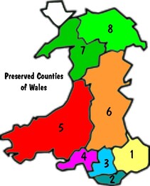Preserved Counties of Wales from 1 April 1996