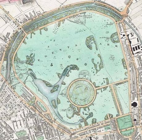 Regent's Park in London by John Nash 1830