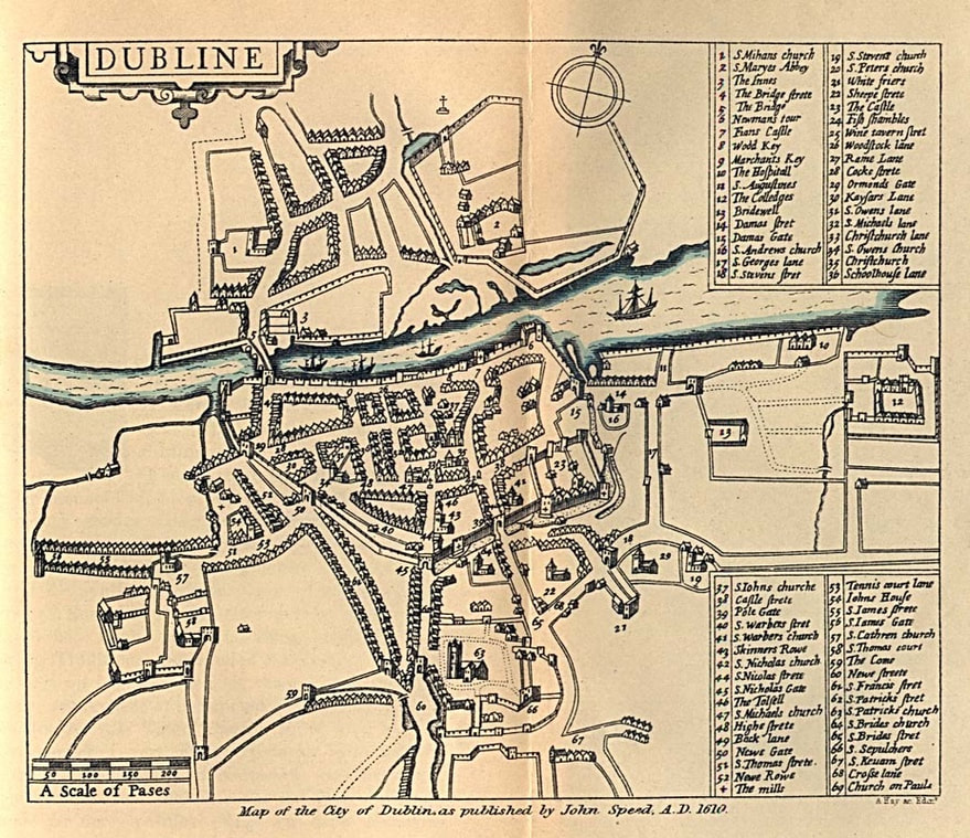John Speed's Dublin Map 1610