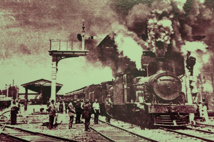 Historic Golden Mile Loopline Railway from Kalgoorlie to Boulder in WA Goldfields