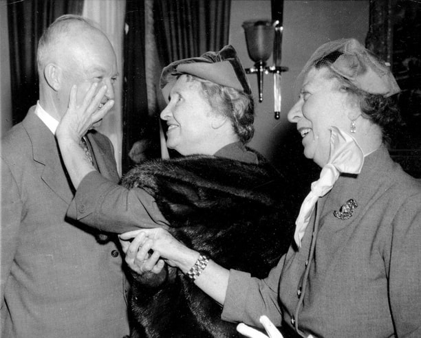 Helen Keller with President Eisenhower