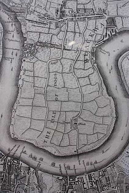 Isle of Dogs as shown in John Rocque's map of London 1747