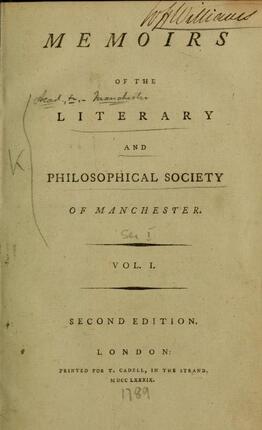 Searchable Database that covers members of the Manchester Literary and Philosophical Society