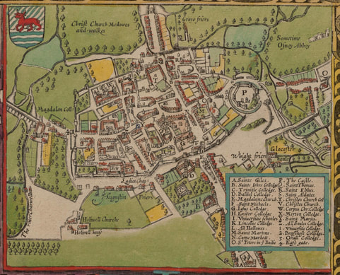 Town Inserts- Oxford, 1610, John Speed