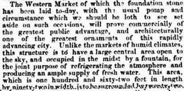 Foundation Stone Laid for the Western Market, Melbourne 1855