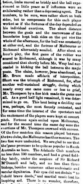 Fourth match Melbourne v Richmond 1860
