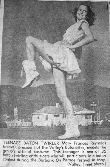Debbie Reynolds Teenager Baton twirling
