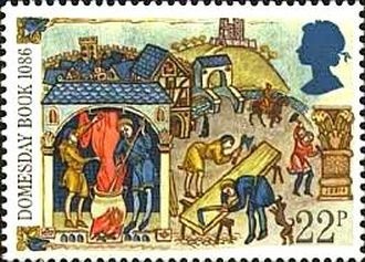 Domesday Survey Commemorative stamp, 1986