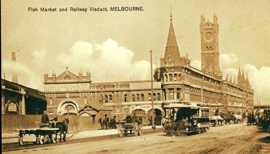 Fish Market and Railway Viaduct, MELBOURNE.