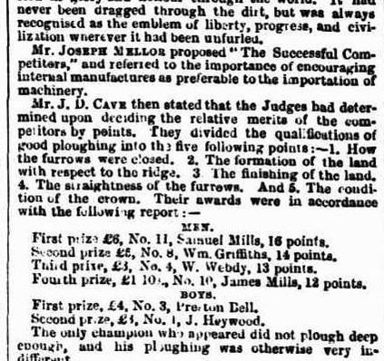 STURT, MITCHAM, AND GLENELG Ploughing Match 1859 