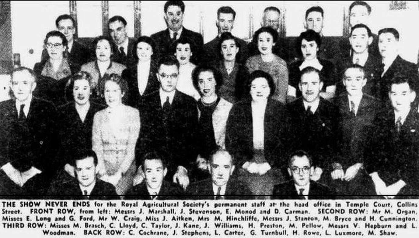Royal Agricultural Society Members 1950
