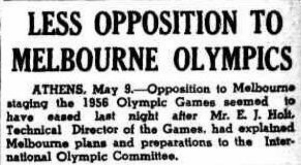 Melbourne Olympics May 1954
