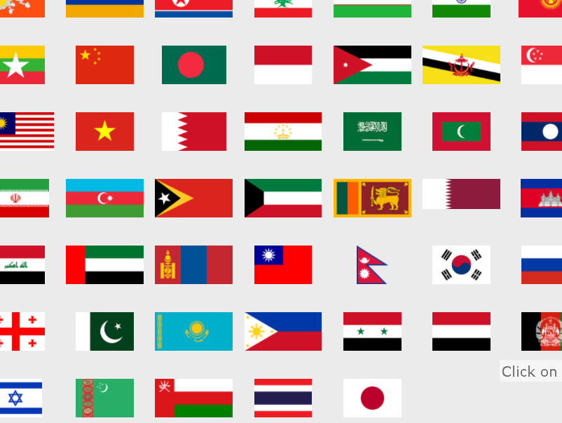 Improve your geography- Flags of Asia