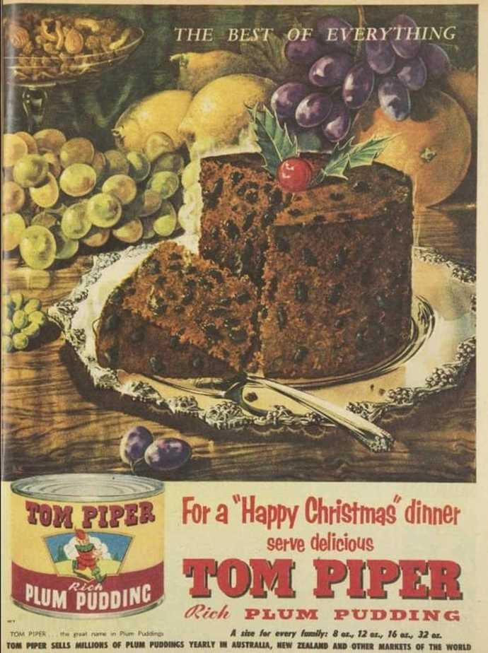 Tom Piper Plum Pudding Australian Women's Weekly Christmas 18 December 1957