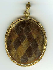 Hair in Locket Victortian Mourning