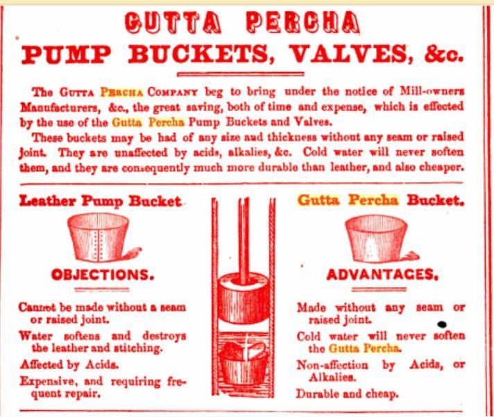Gutta Percha Pumps, Buckets & Valves