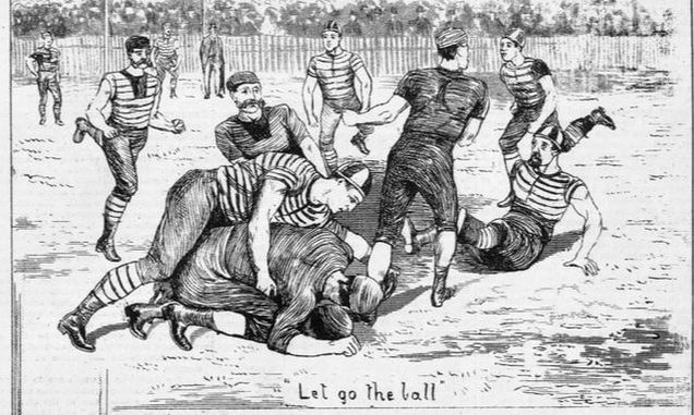 Geelong v Melbourne football 1880