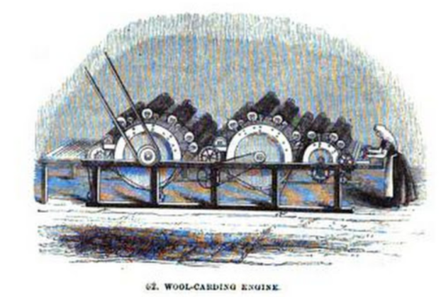 Wool carding engine 1848