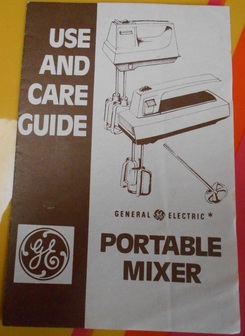 G.E. Portable Electric Mixer ca.1970's