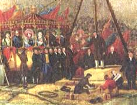 ​John Buddle Lord Londonderry silver trowel ​at laying of foundation stone (Seaham Harbour) 1828 