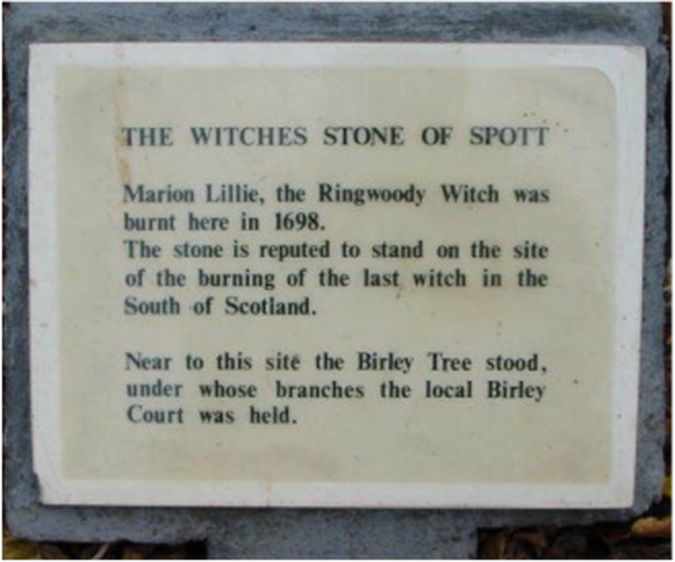 WITCHES STONE OF SPOTT, East Lothian