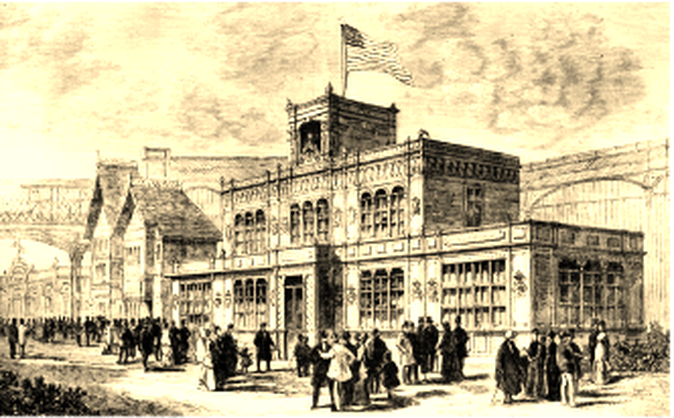 American pavilion, 1878 exposition