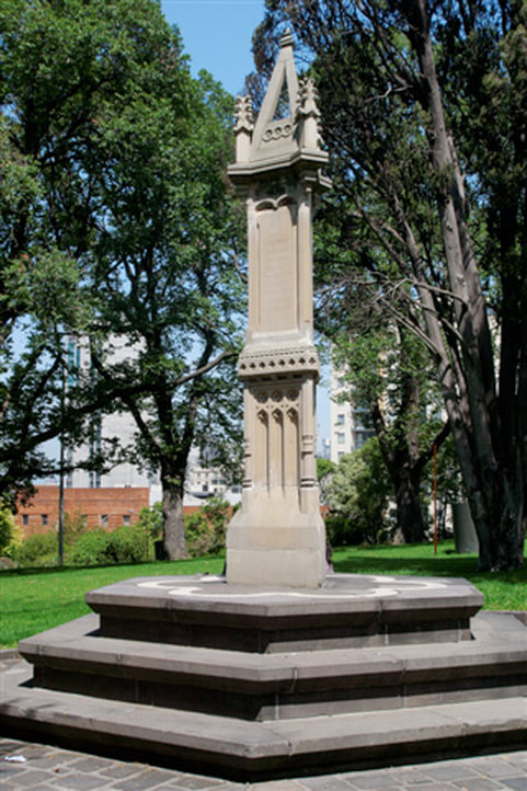 Flagstaff Gardens' Memorial to Burial Hill's first interments