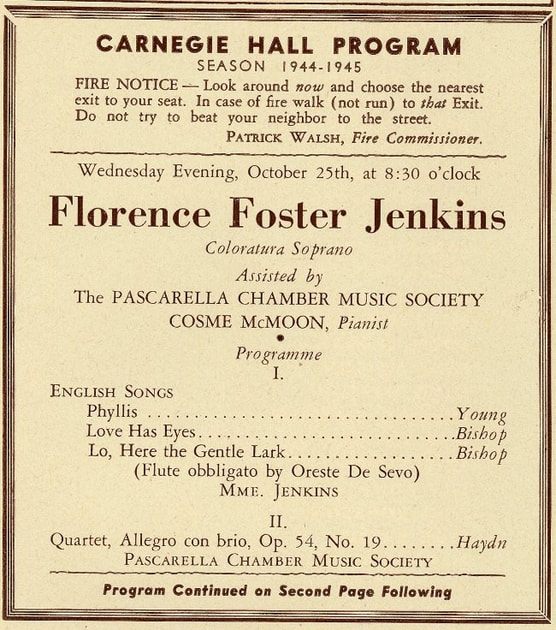 Carnegie Hall Florence Foster Jenkins