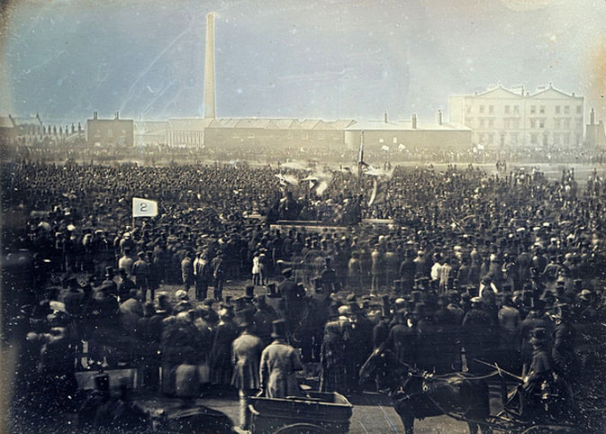 Kennington Common meeting 1848. Their campaign for universal manhood suffrage