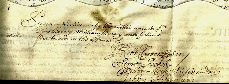 An indenture was a document copied 2 or 3 times on the same sheet of paper. The copies were cut apart with a curvy or jagged line to prevent forgery