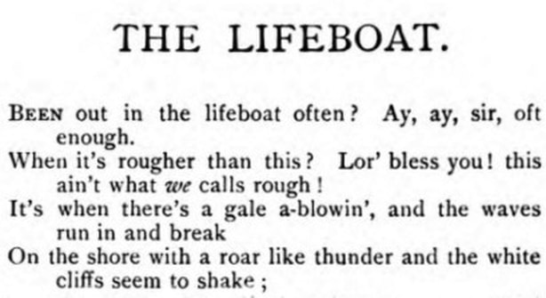 Geo. R. Sims' 'The Life Boat' 