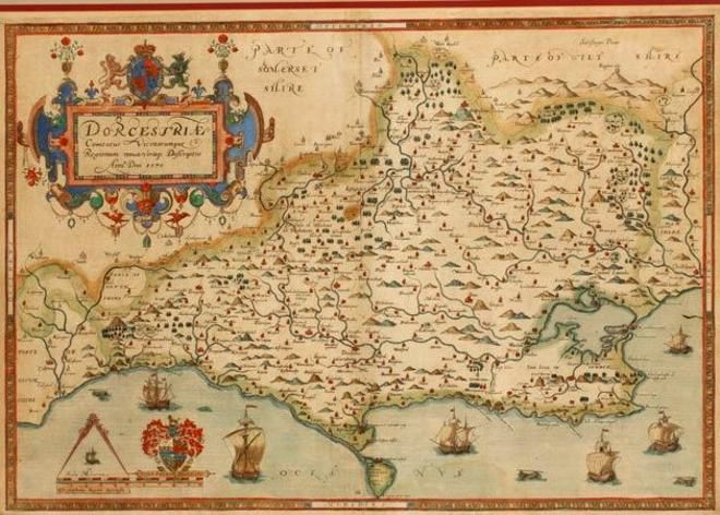 Dorset 1575, Christopher Saxton map