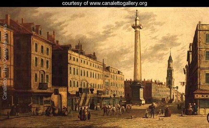 Monument and Fish Street Hill, 1755