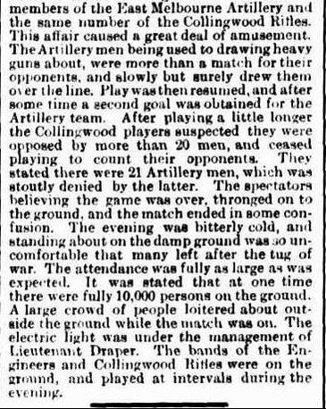 Victorian Football by Electric Light 1879