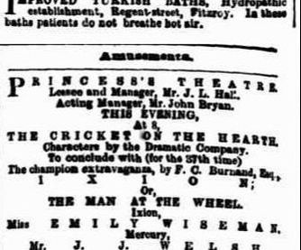 The Cricket on the Hearth Oct 1866