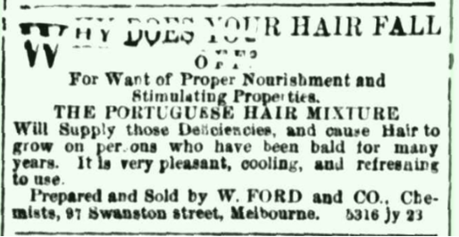 Portuguese Hair Mixture 1864